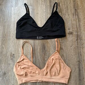 BOODY Soft Stretch Bralette Set in Black & Blush